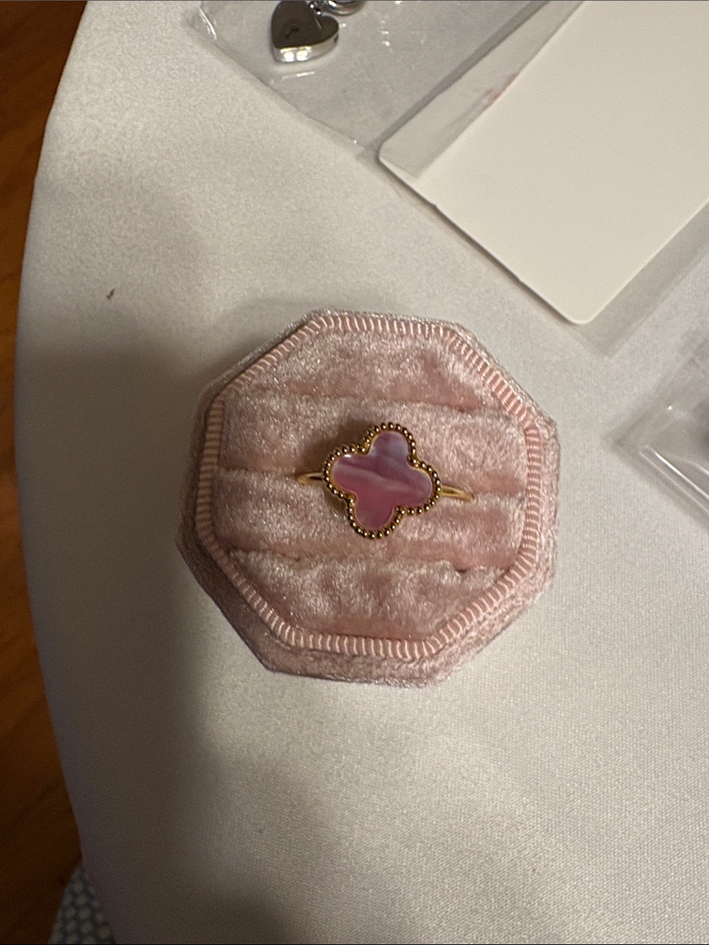 Pink Clover One size Ring